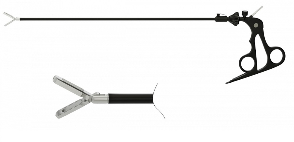 Зажим эндоскопический окончатый (5мм, удлиненные бранши)