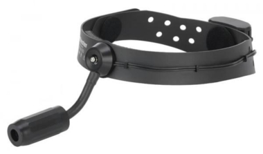 Лампа налобная Ri-focus LED, светодиодное освещение 6 В, с 4 аккумуляторными батареями типа ААА и зарядным устройством 230 В в комплекте.