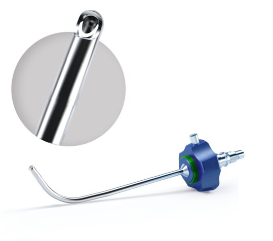 Вставка инструментальная эндоскопическая (риноскопическая режущая d4,2 мм, изгиб – 65 гр., тыловая)